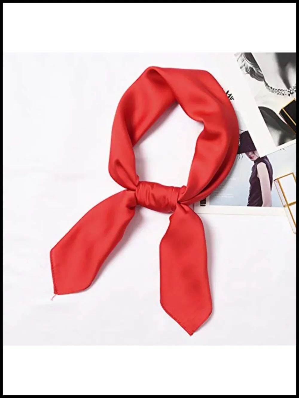 Satin Square Neck Scarf 6 Pack Silky Polyester Women's Fashion Accessory